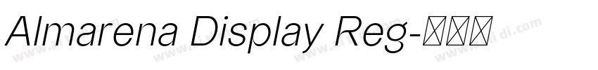 Almarena Display Reg字体转换